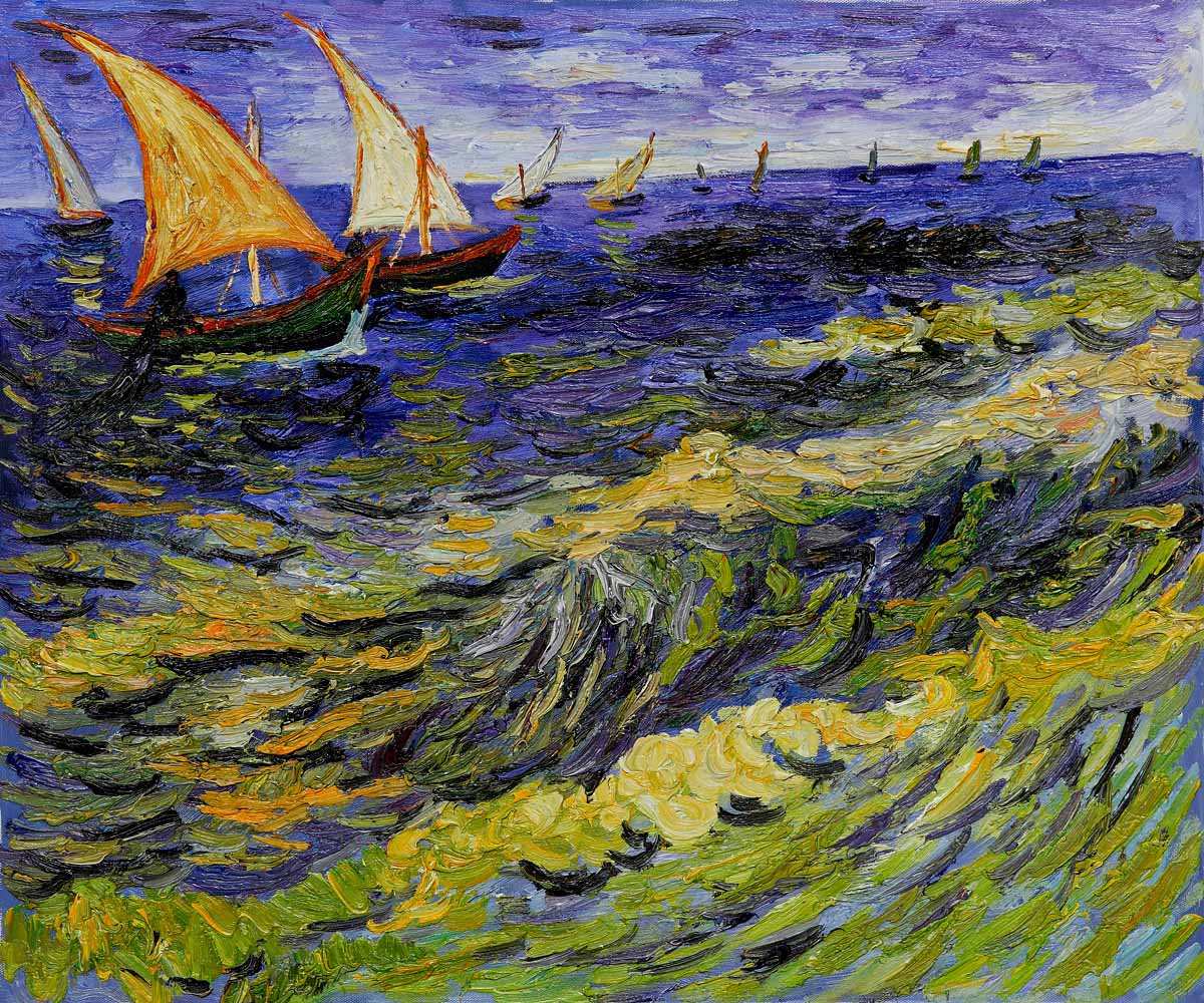 Seascape at Saintes Maries de la Mer by Vincent Van Gogh